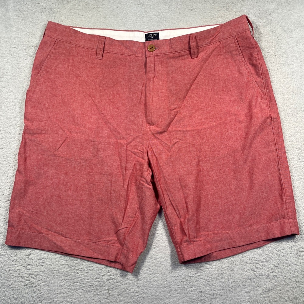 J.Crew Rivington Chino Shorts Flat Front Casual Everyday Red Size 38 x 10"
